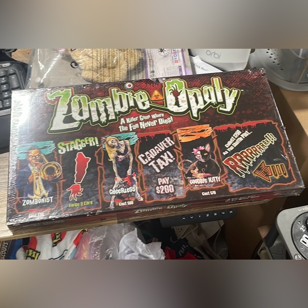 Zombie-Opoly Zombieopoly Zombie Monopoly Horror Board Game Factory Sealed